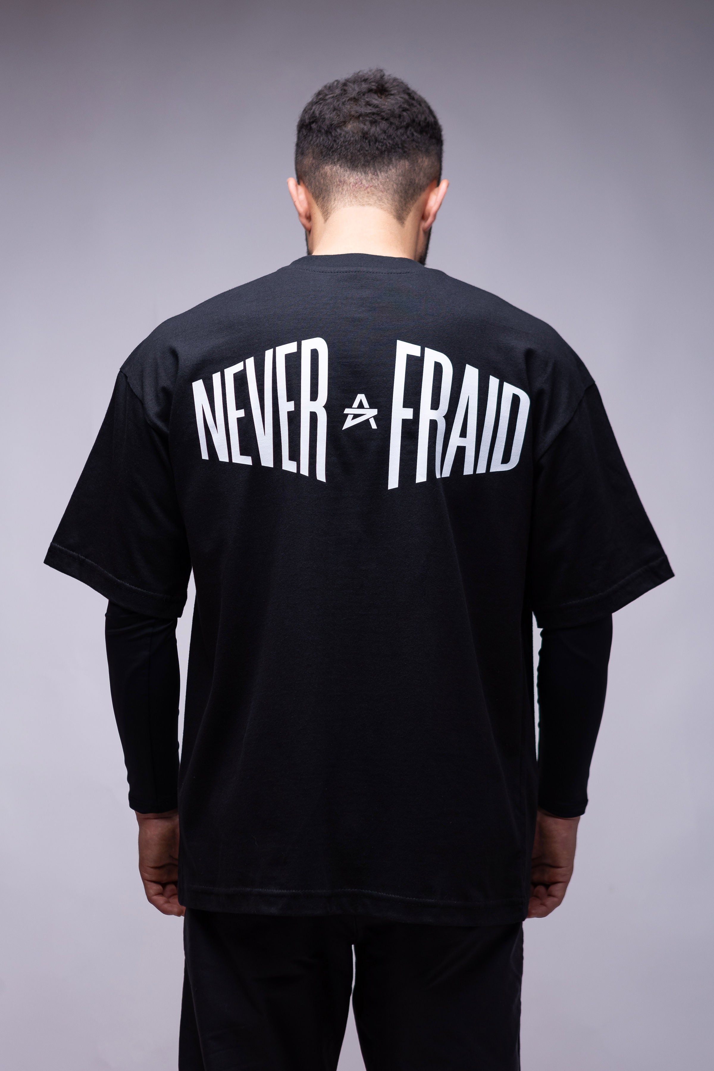 Oversize T-shirt Never Afraid
